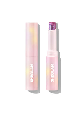 SHEGLAM Lilac Luster front packaging showing shimmer finish and benefits