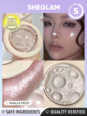 SHEGLAM texture close-up revealing creamy formula and reflective sheen