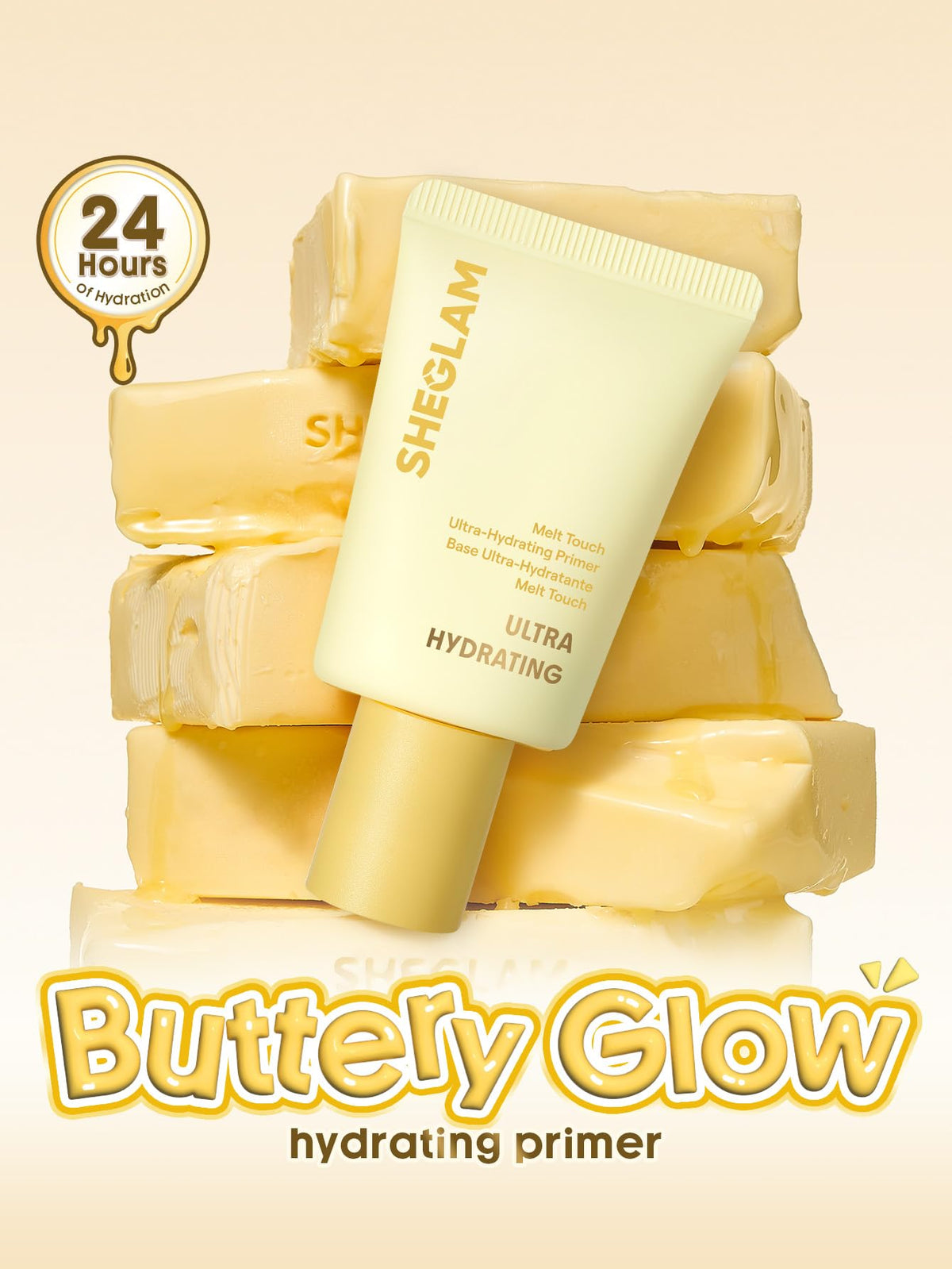 SHEGLAM tube open with primer dispensing, easy controlled application