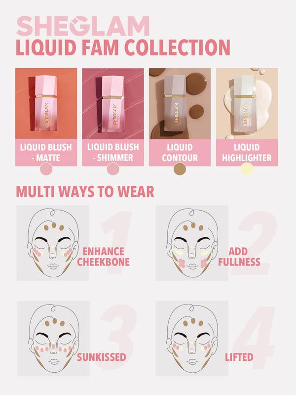SHEGLAM packshot with cap off revealing nozzle for controlled application and hygiene