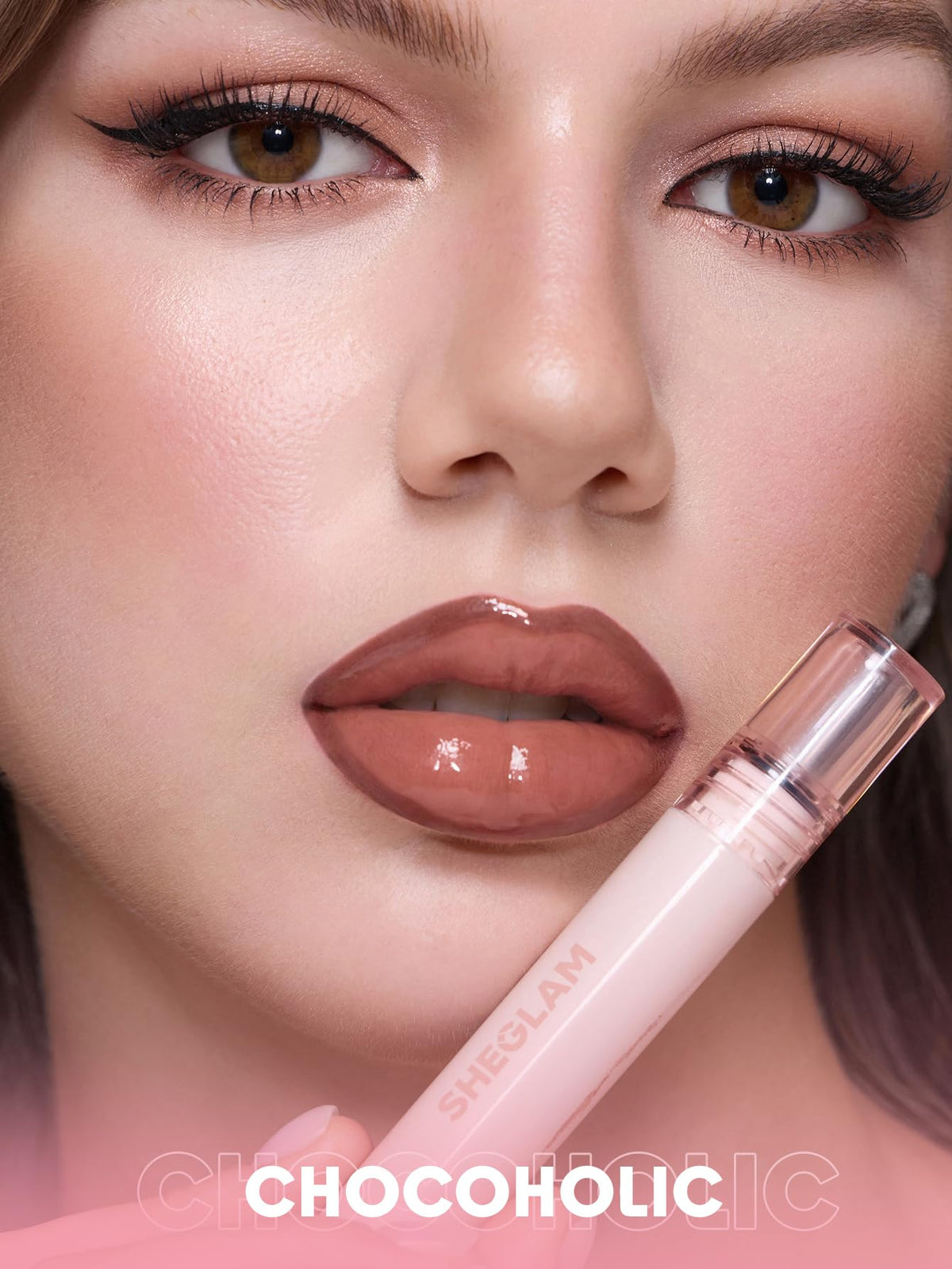 SHEGLAM peel-off process demonstration revealing clean, defined lip edges