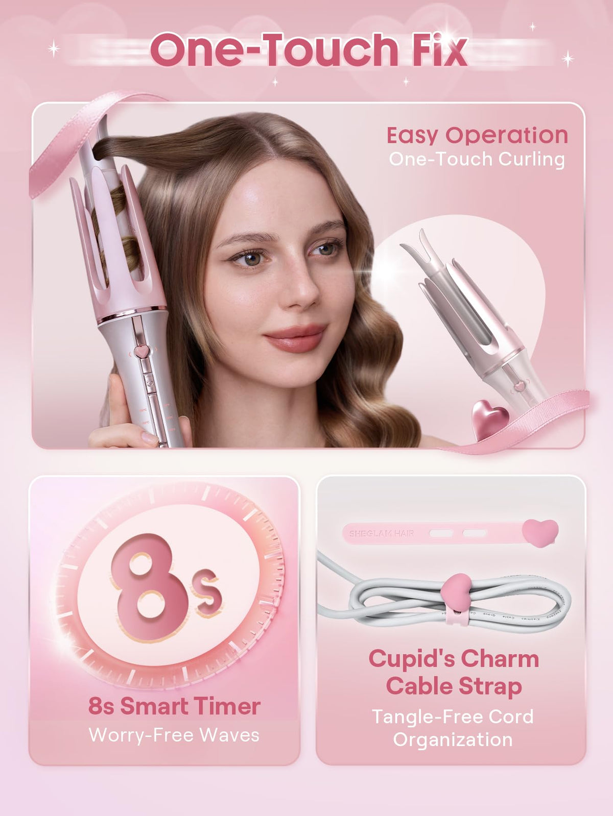 SHEGLAM textured curl finish showing defined, long-lasting waves