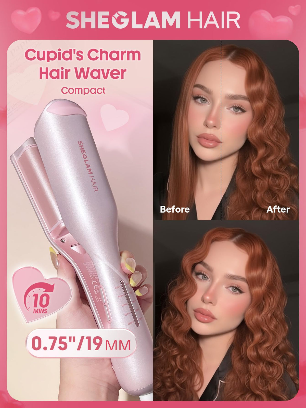 SHEGLAM close-up of double barrels highlighting wave-forming surface