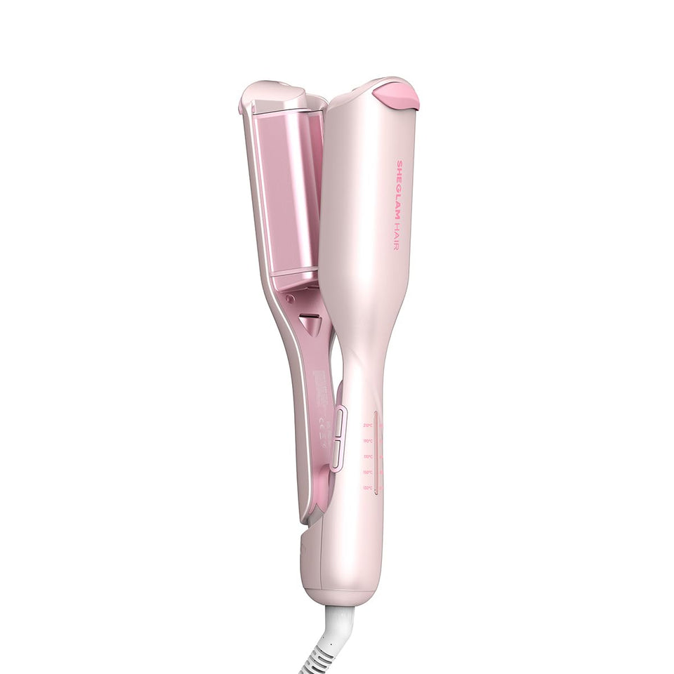 SHEGLAM pink waver front view showing compact design and color