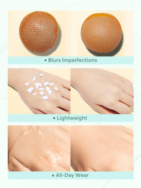 SHEGLAM primer applied to back of hand showing lightweight glide