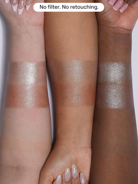 SHEGLAM brush applying shimmer for precise, buildable eye looks