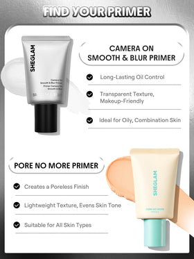SHEGLAM pump dispensing primer for controlled, mess-free application