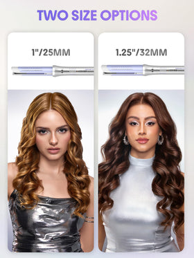SHEGLAM finished bouncy curls on model showing long-lasting styled hair