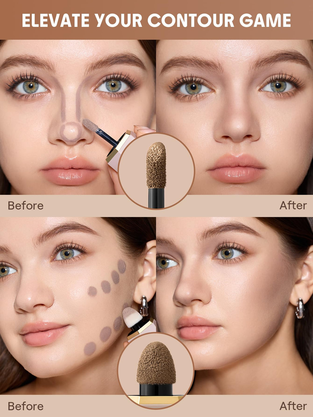 SHEGLAM sponge end blending product for soft transitions and natural finish