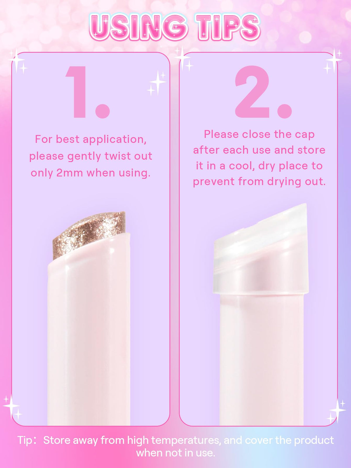 SHEGLAM stick with built-in brush detail demonstrating blending convenience