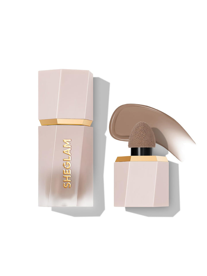 SHEGLAM Sun Sculpt front packaging showing shade 01 Soft Tan and product benefits