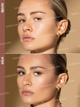 SHEGLAM close-up sponge applicator demonstrating precise application and quick blending
