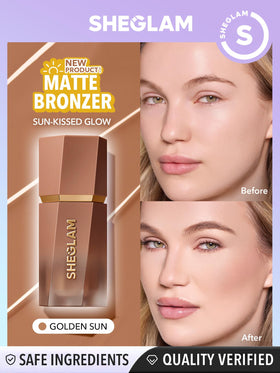 SHEGLAM applicator sponge close-up for precise, tool-free blending benefit