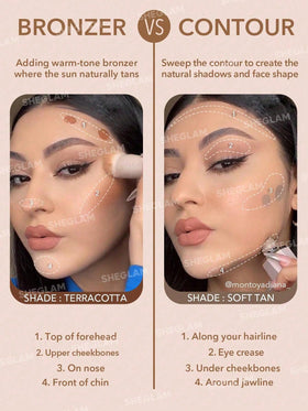 SHEGLAM Sun Sculpt single stroke on skin demonstrating cool-toned natural shadow