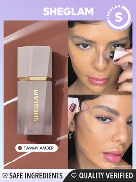 SHEGLAM macro of cream-gel texture showing smooth blendability and skin-like finish