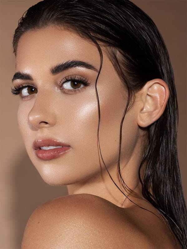 SHEGLAM texture swipe of Vanilla Frost highlighting cream showing smooth reflective shimmer