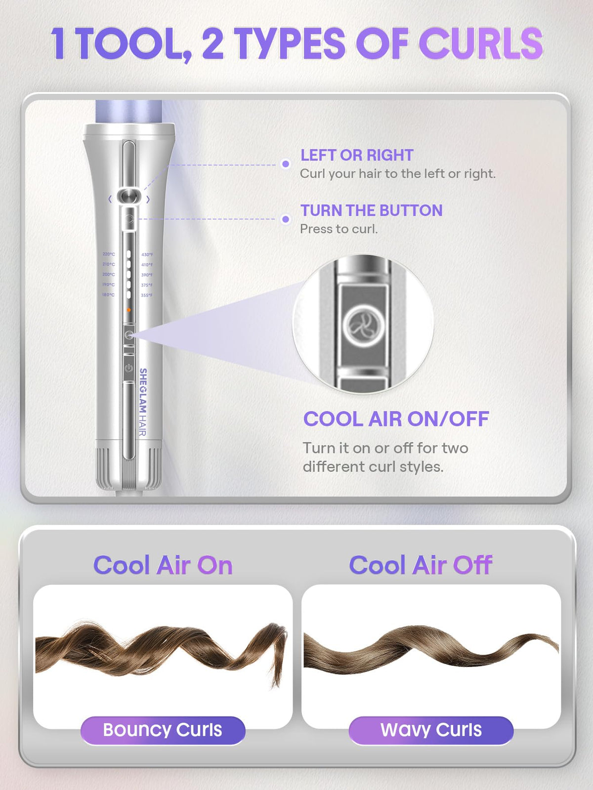 SHEGLAM plug and voltage label demonstrating dual-voltage travel convenience