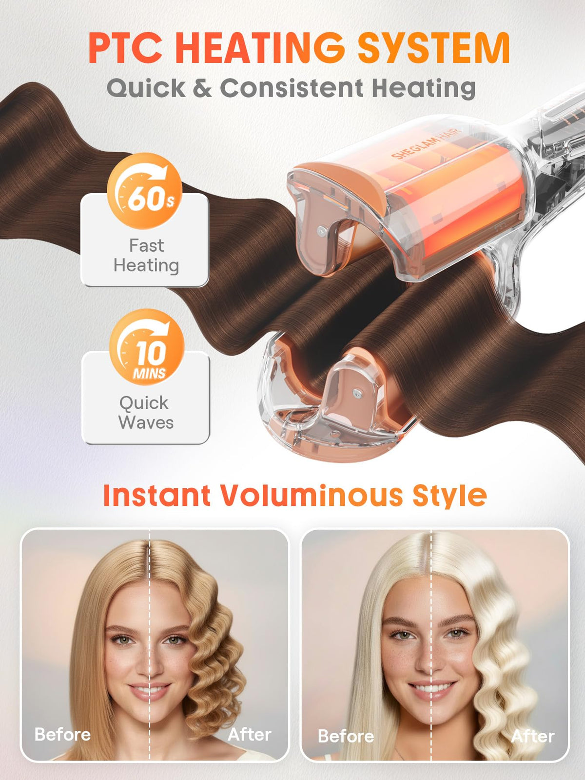 Sheglam packed in travel bag highlighting dual-voltage convenience for trips