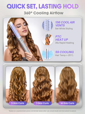 SHEGLAM two barrel sizes side-by-side for tighter curls or softer waves