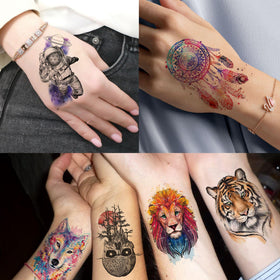 SHELYEXIEN lifestyle festival look with colorful temporary tattoos for events