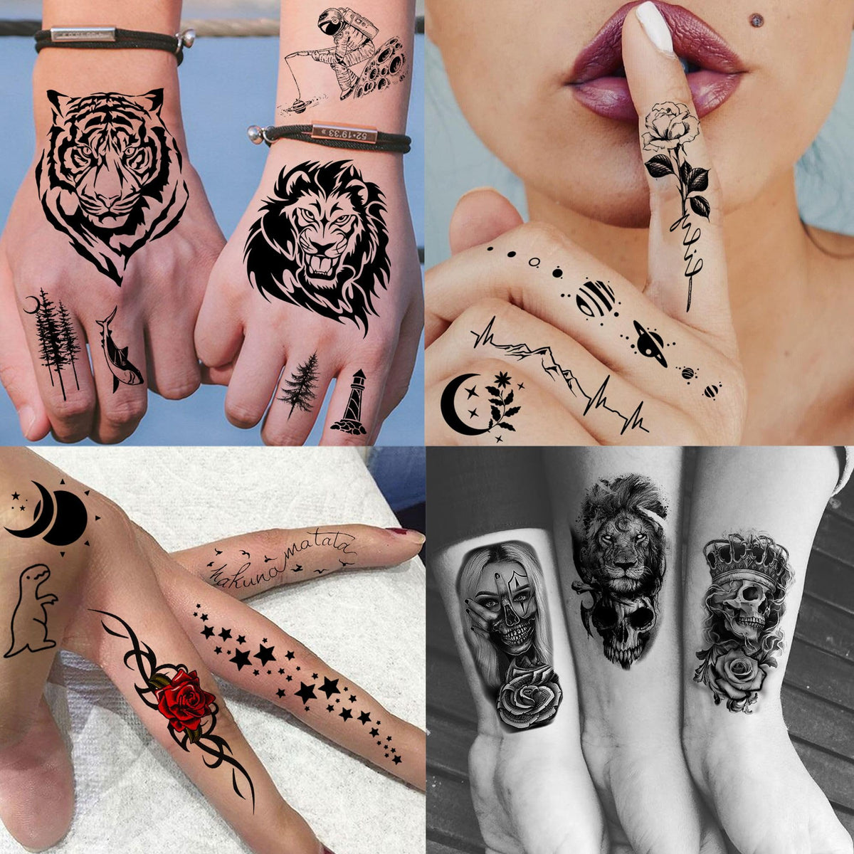 SHELYEXIEN tattoos on model in Halloween costume illustrating finished look and realism