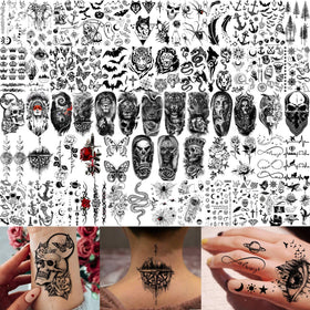 SHELYEXIEN collection of small accent tattoos on wrist and ankle to show placement options