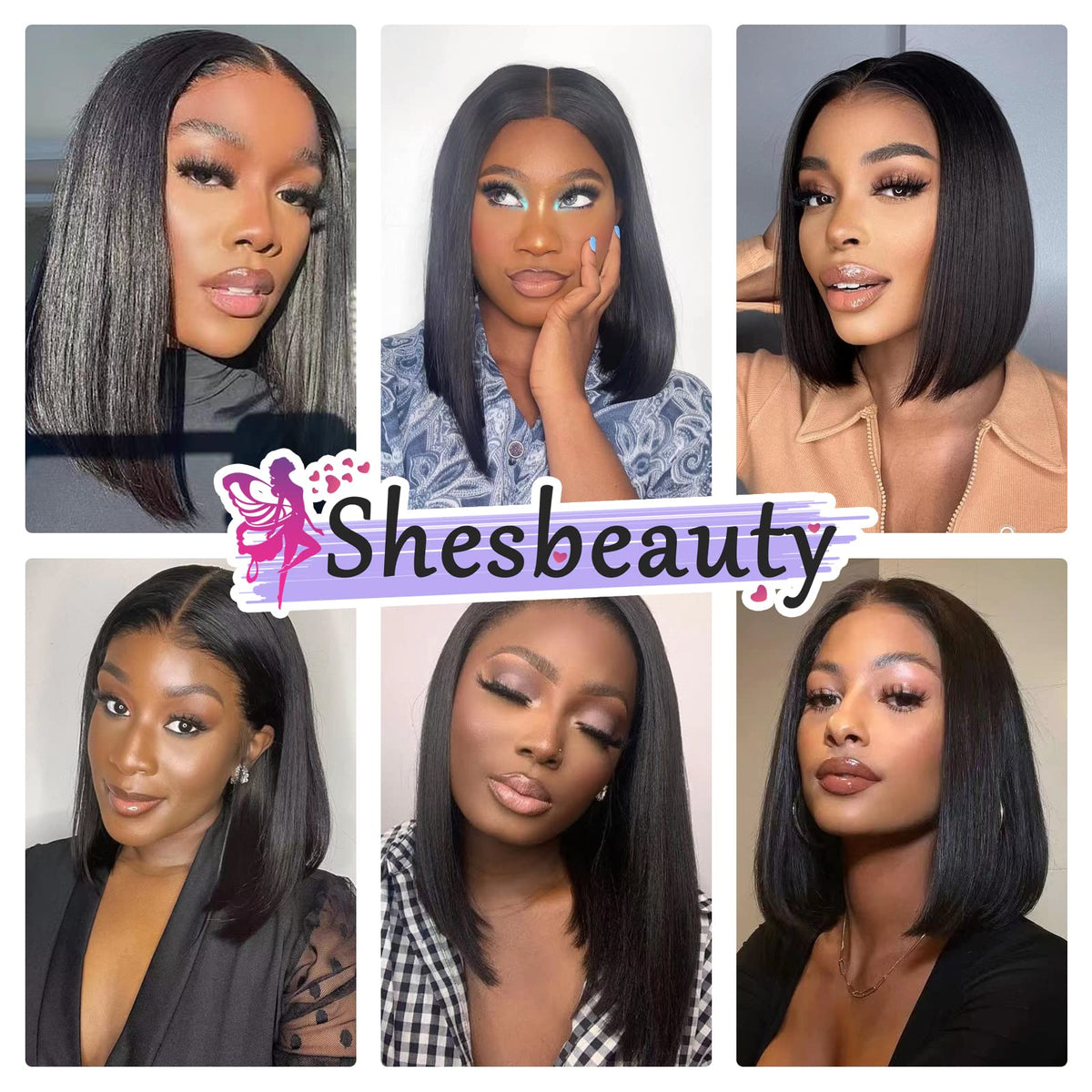 Shesbeauty lifestyle shot wearing bob for confident, event-ready styling benefit