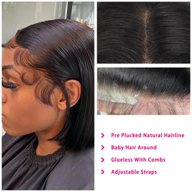 Shesbeauty detailed shot of pre-plucked hairline and baby hairs for natural framing