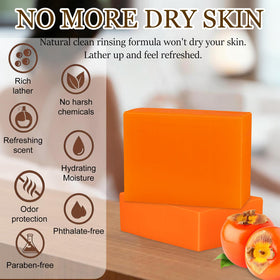 Shibarcle soap bars held in hand to show size and travel-friendly convenience