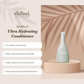 SHIBUI back label close-up displays ingredients and color-care complex benefits