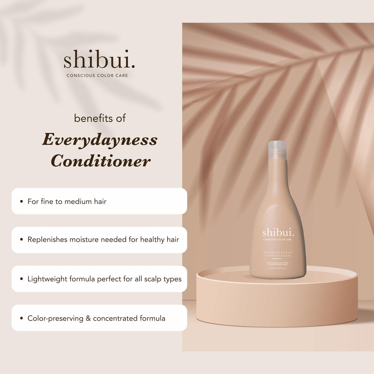 SHIBUI conditioner cream texture close-up highlighting lightweight, non-greasy hydration