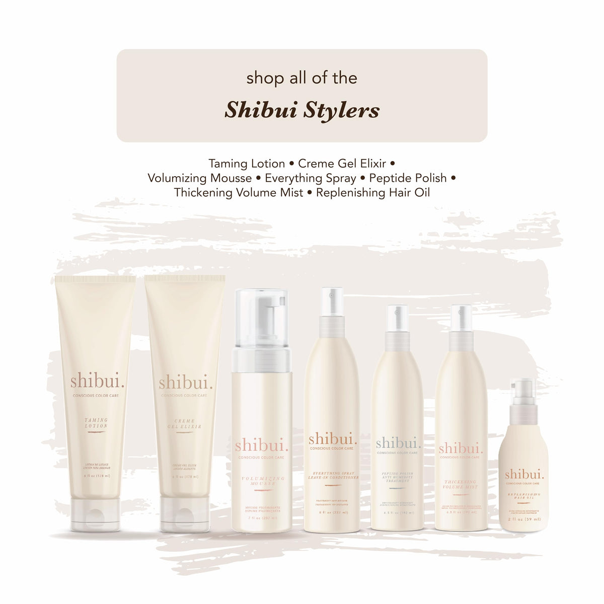 SHIBUI on bathroom counter in styling routine portraying effortless everyday use