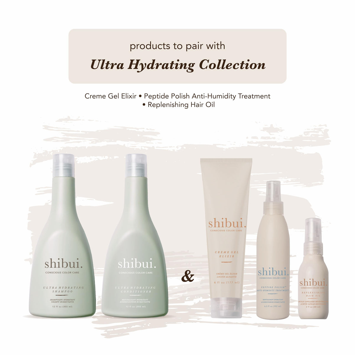 SHIBUI product on bathroom shelf in lifestyle scene signaling salon-quality care