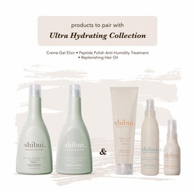 SHIBUI product on bathroom shelf in lifestyle scene signaling salon-quality care