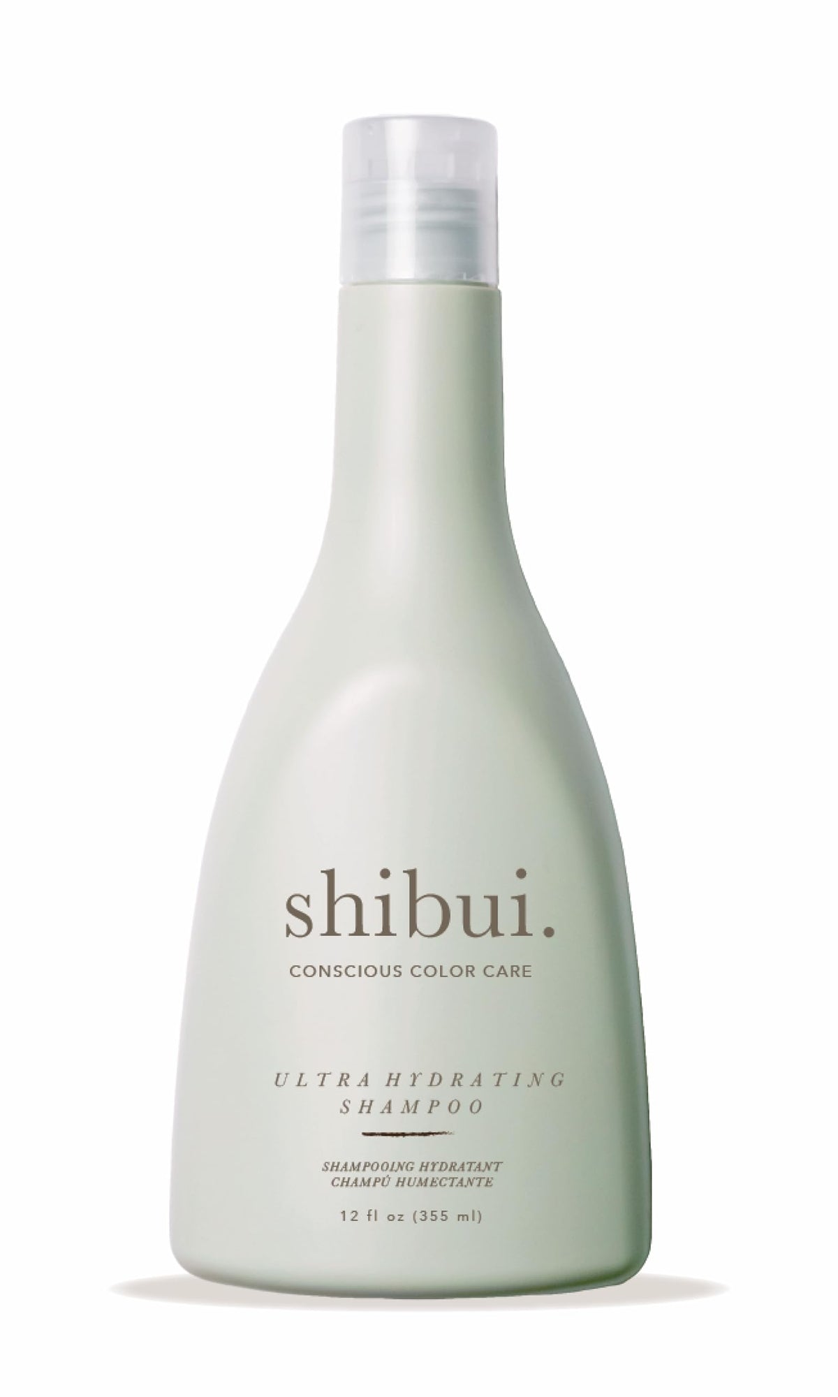 SHIBUI front bottle view showing label and 12 fl oz, hydration-focused benefit