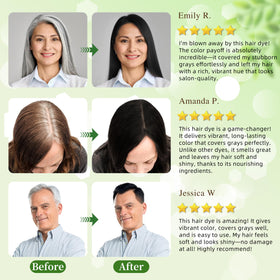 SHIHUANUO application on dry roots for targeted gray coverage