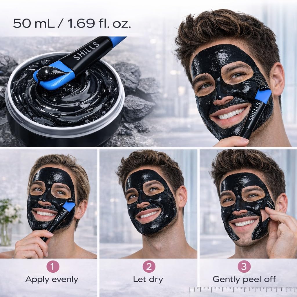 SHILLS mask being applied to cheek with brush, benefit of targeted and controlled spread