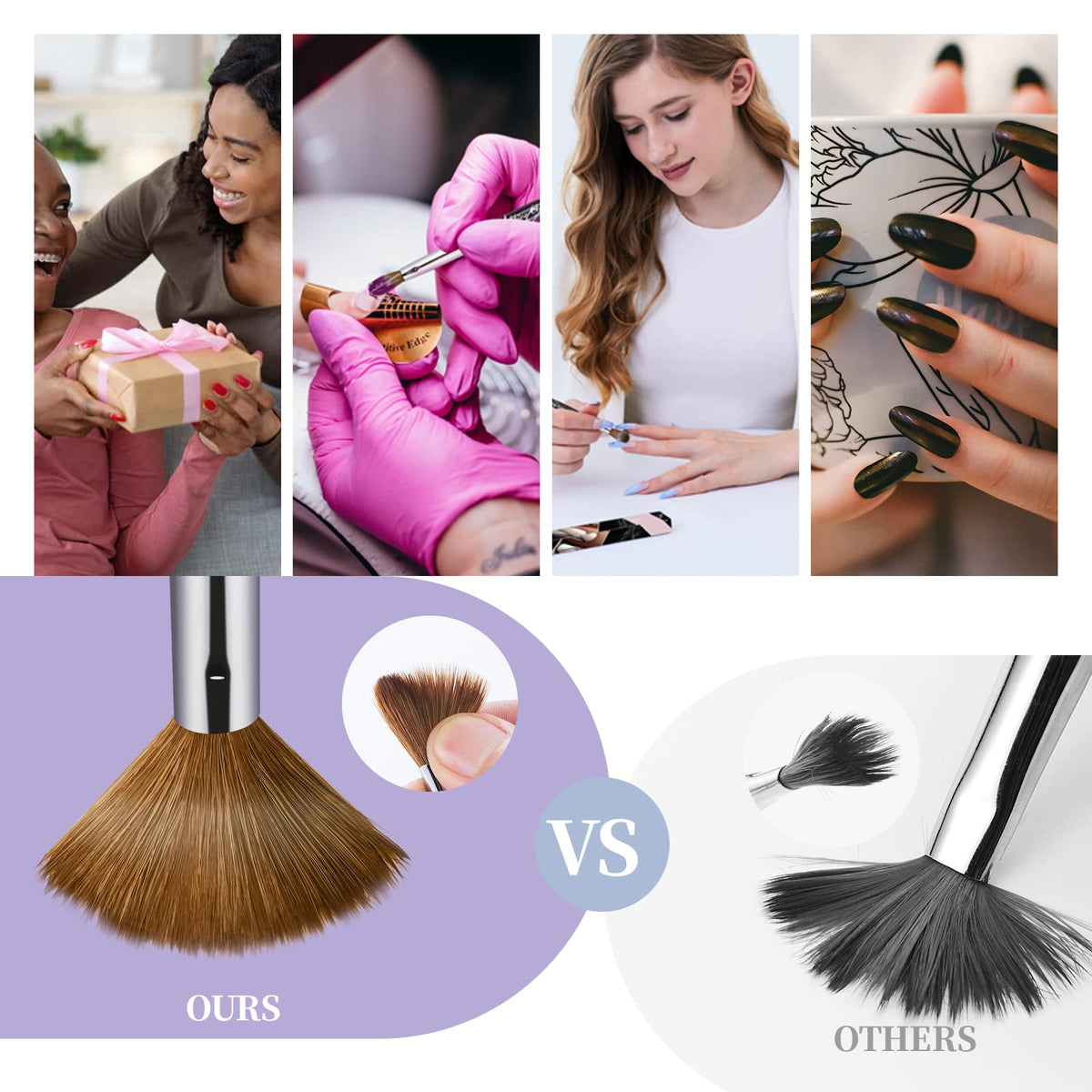 Shine Chance brush on salon table with tools, promoting professional results