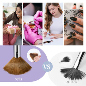 Shine Chance brush on salon table with tools, promoting professional results