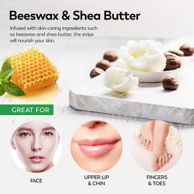 ShineMore calming oil wipe being used to soothe skin after waxing