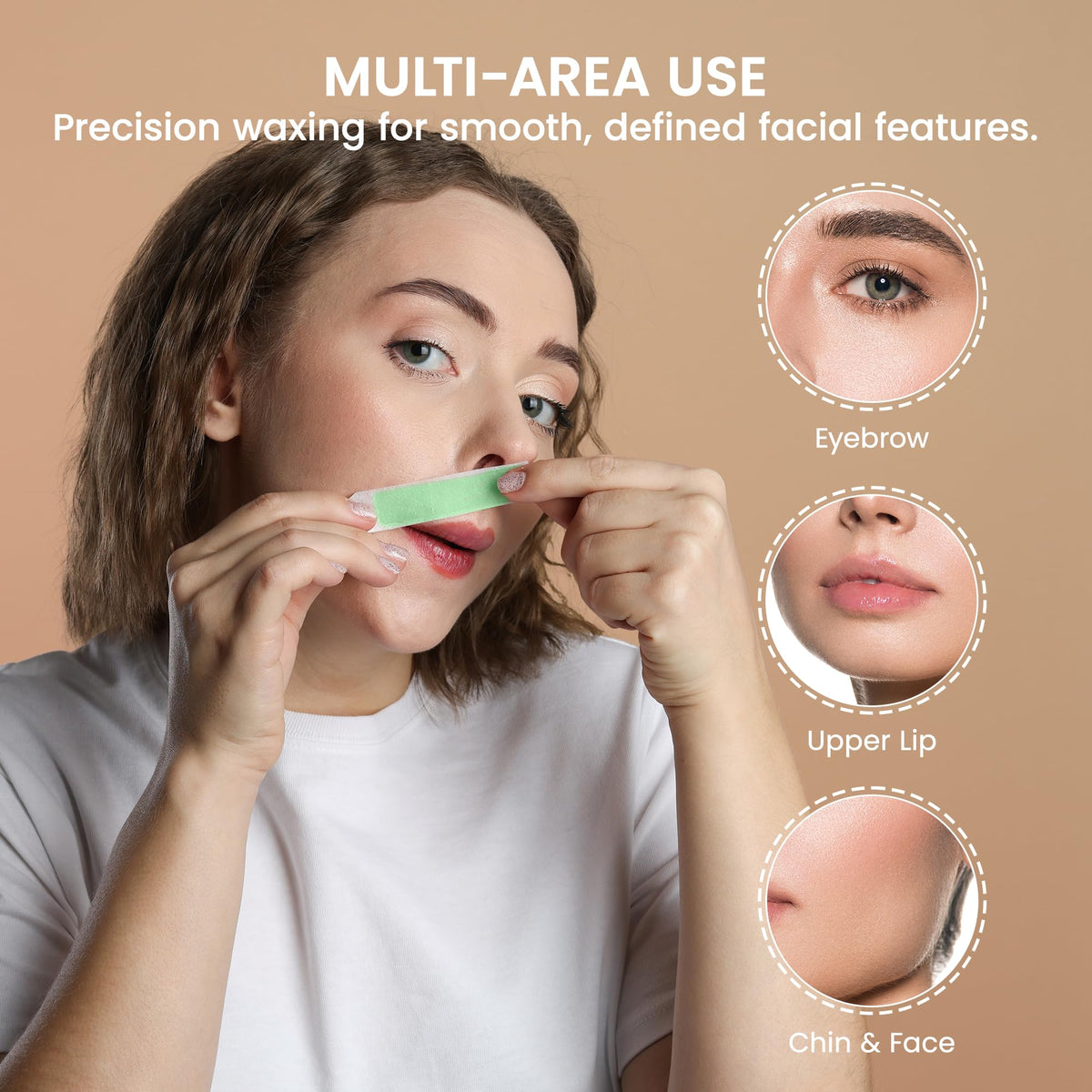 ShineMore eyebrow shaping in mirror illustrating neat, salon-like results