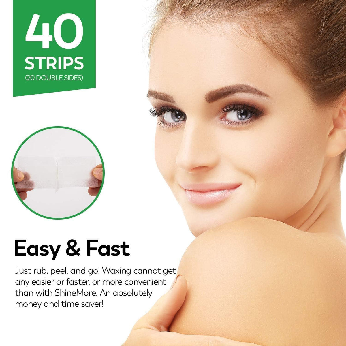 ShineMore wax strip close-up texture demonstrating thin flexible backing