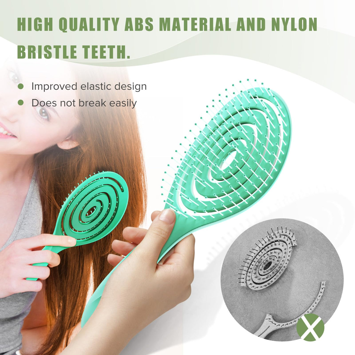 SHINLEA brush held in hand to show compact size and easy control
