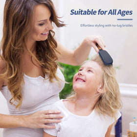 SHINLEA brushing long hair demonstrating smooth detangling and scalp comfort