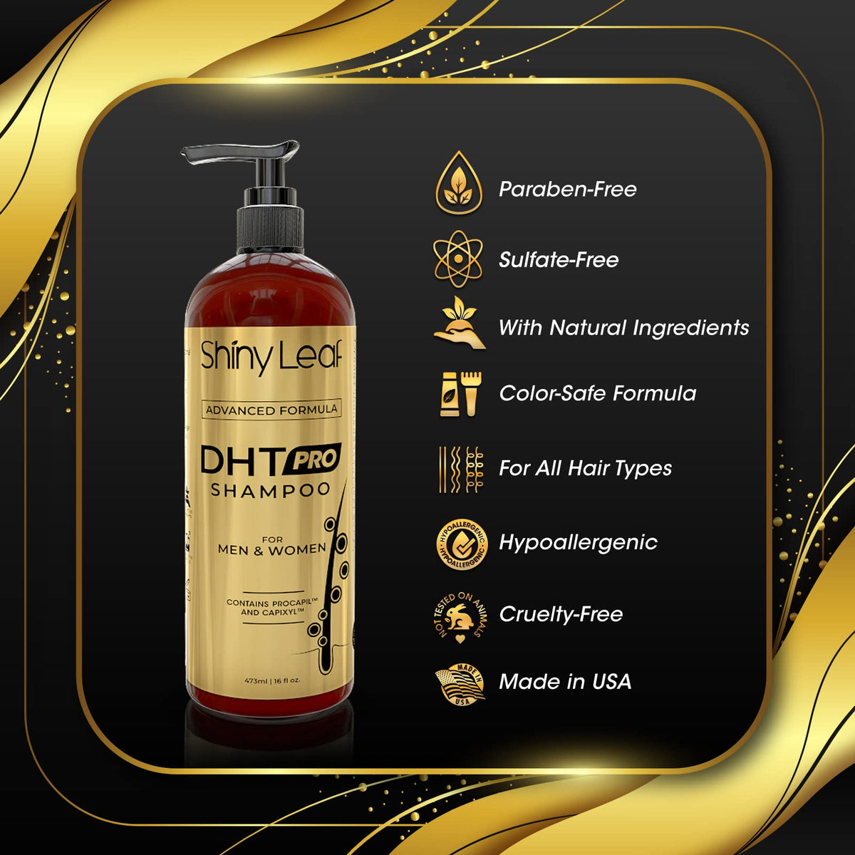 Shiny Leaf on color-treated hair showing moisturized, vibrant results