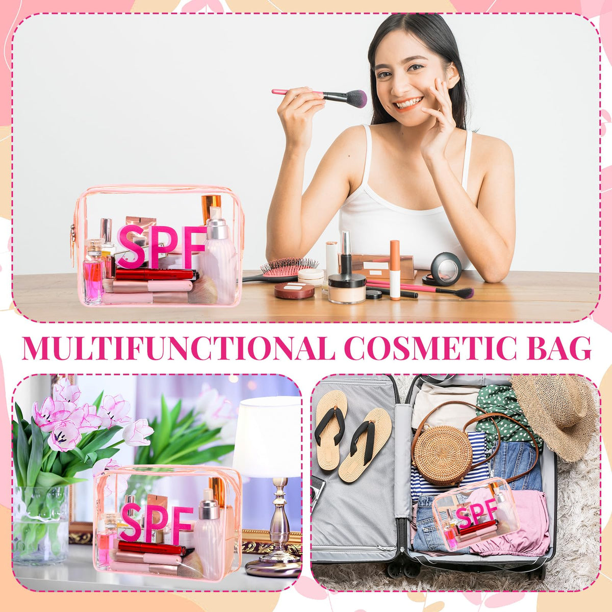Shinylin used in beach tote lifestyle scene for quick-access convenience