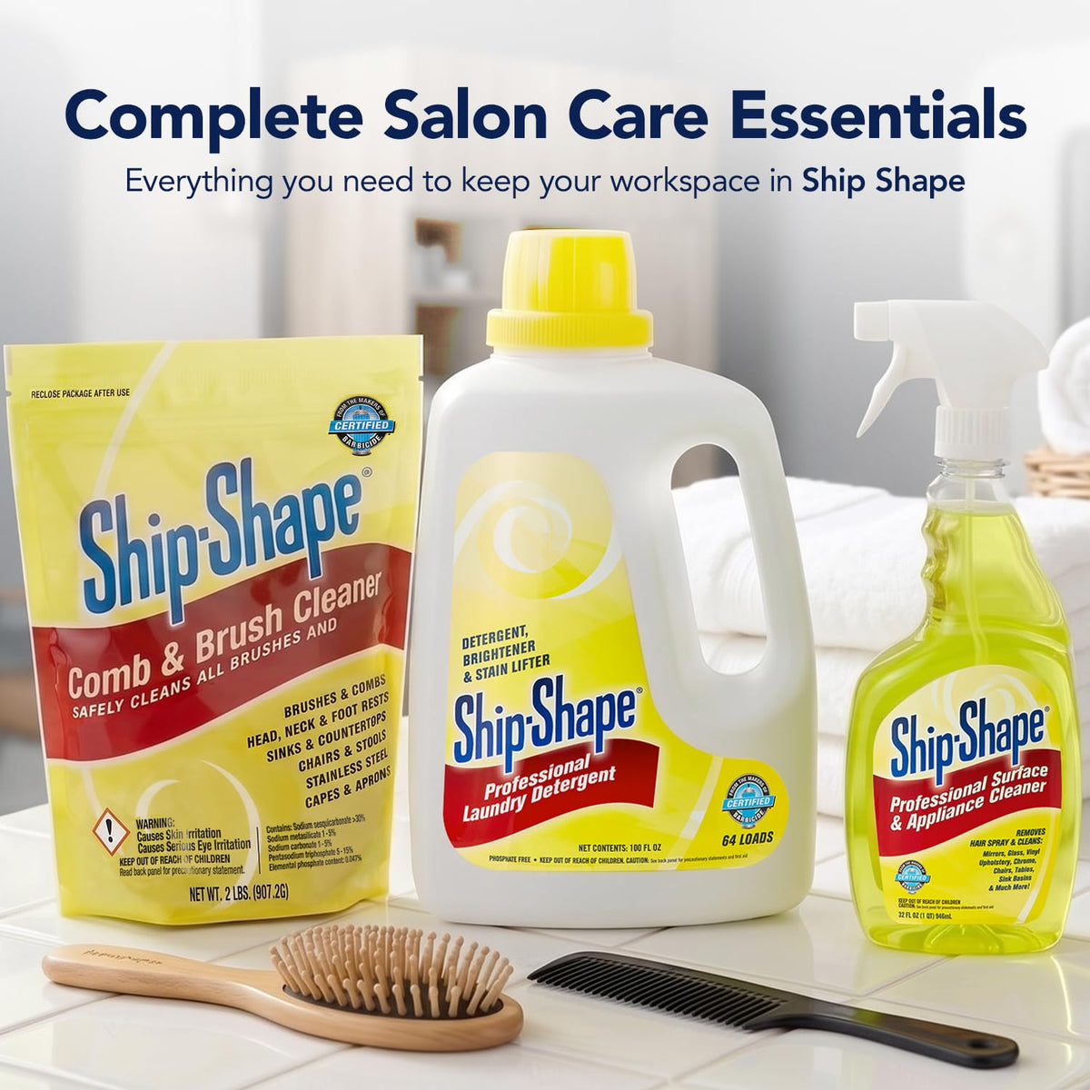 Ship-Shape 2 lb container next to a hand for size and volume reference