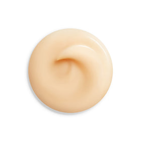Shiseido cream texture close-up highlighting rich emollient feel and deep moisturizing effect