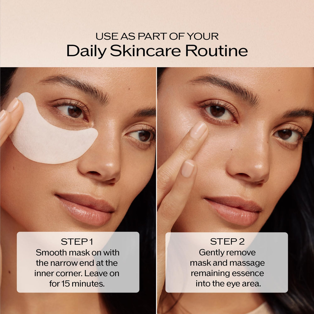 Shiseido Benefiance mask next to hand showing compact size and portability