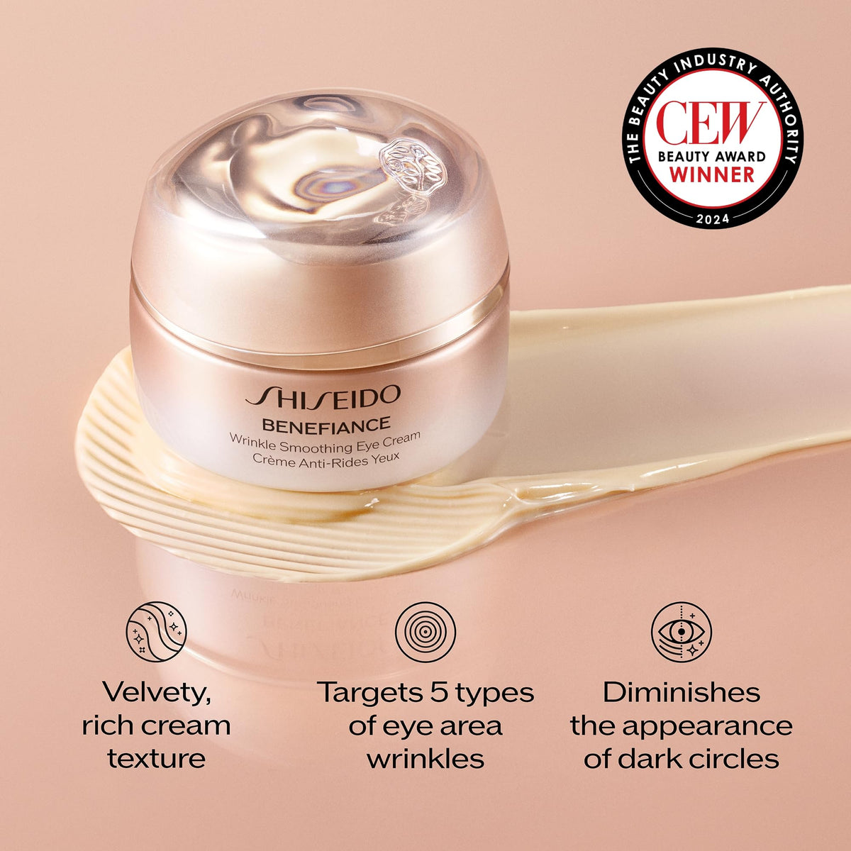 Shiseido product held in hand showing 15 mL size for easy travel